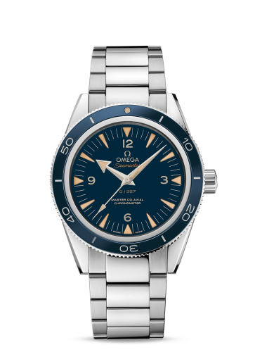 Omega Seamaster 300 Master Co-Axial Platinum / Blue / Bracelet